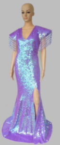 G028 Victroria Sequin Showgirl Gown
