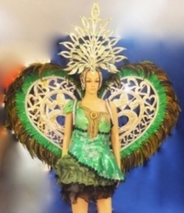 C060 Cupid Girl Headdress Showgirl Shoulder Pieces Costume Set