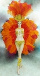 C058 Carnival Brazilian Rio Carnival Samba Dance Costume  Showgirl Headdress Showgirl Shoulder PiecesCostume Set