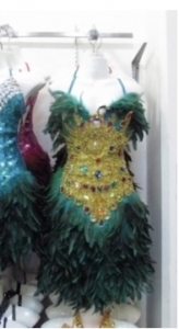M075 Showgirl Feather Crystal Showgirl Dress