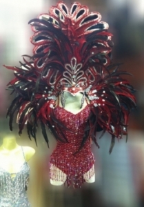 C065 Vegas Feather Showgirl Headdress Showgirl Shoulder PiecesCostume Set