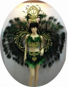 C069 Peacock Angel Wings Backpiece Costume set