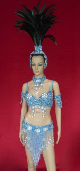 T0266 Carnival Rio Dancer Showgirl Headdress Costume Set
