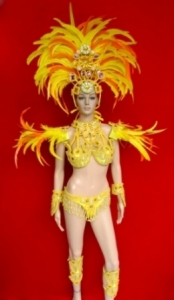 C076 Carnival Brazilian Rio Carnival Samba Dance Costume  Rio Feather Showgirl Headdress Costume