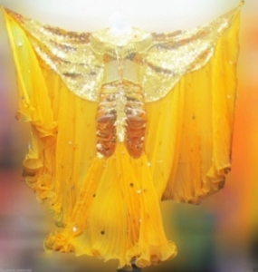 M112 Cleopatra Latin Dance Sequin Showgirl Dress