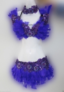 M149 Bird Princess Feather Showgirl Dress