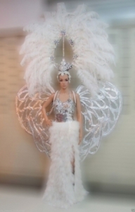 Da NeeNa C517 Grand White  Showgirl Headdress Angel Wings Costume Set