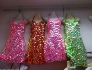 M519 Shiny Star GIrl Sequin Showgirl Dress