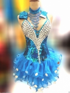 M527 My Heart Salsa Latin Carnival Brazilian Rio Carnival Samba Dance Costume   Showgirl Dress