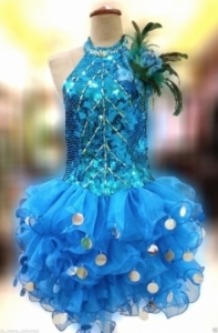 M528 Twinkle Crystal Salsa Latin Carnival Brazilian Rio Carnival Samba Dance Costume  Showgirl Dress