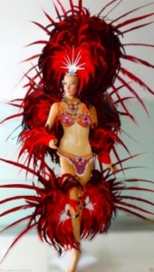 C058C  ShowgirlBrazilian Carnival Brazilian Rio Carnival Samba Dance Costume  Showgirl Headdress Showgirl Shoulder PiecesCostume Set