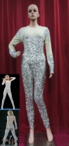 M597 Taylor Swift Crystal Showgirl Leotard Showgirl Bodysuit