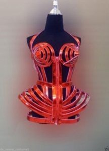 T0299 Madonna Inspired Gaga Cone Showgirl Bra corset