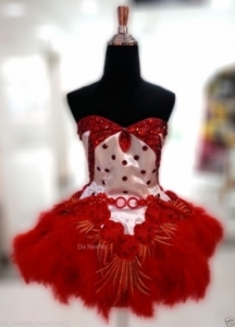M647 Cute Colorful Lady Showgirl Dress