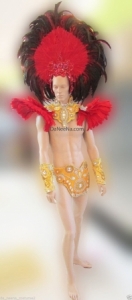 C111 Roman Man Crystal Feather Dance Carnival Brazilian Rio Carnival Samba Dance Costume  Warrior Costume Set