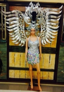 C107 Burlesque Angel Showgirl God Goddess Angel Wings