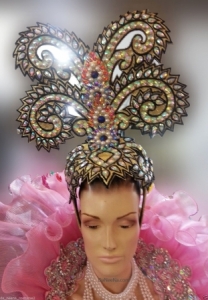 H165 Tree Goddess Showgirl Dance Burlesque Crystal Showgirl Headdress