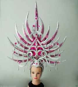 H155 Pitchfork Pronged Spear Devil Prince Princess Warrior Showgirl Headdress