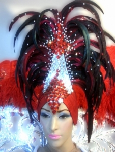 C664H Angel of Heart Crystal Showgirl Headdress