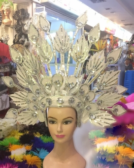 DaNeeNa H675 Sunflower Goddess Crystal Showgirl Dance Vegas pageant Headdress 