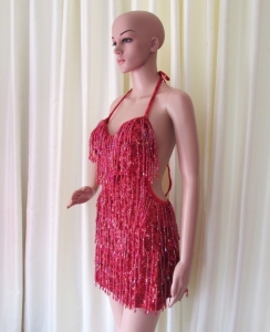 R30 Party Latin Salsa Sequin Showgirl Dress S