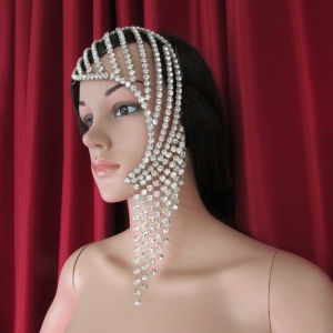 HQC742 Shiny Crystal Showgirl Headdress
