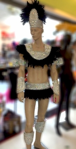 C0734 Carnival Brazilian Rio Carnival Samba Dance Costume  Feather Showgirl Headdress Men Man Costume Set