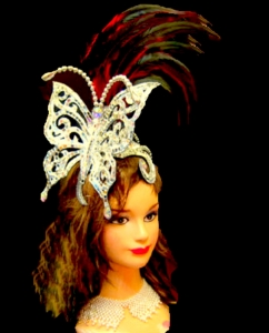 H0052S Princess Feather Butterfly Feather Showgirl Headdress