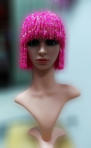 M535S Cher Bugle Beaded Hat Wig