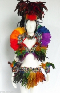 FTRH Gay Pride Parade Bra Skirt Costume Headdress