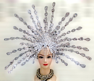 H543 Star Cosmos Crystal Showgirl Dance pageant Headdress