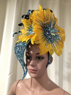 H146 The Big Flower Showgirl Headdress