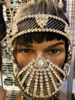J960 Mad Max Lady  Crystal Mouth Mask