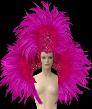 MULC Showgirl Feather Backpack Headdress