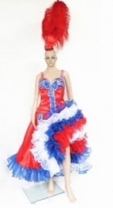 Can Can M052 Authentic Paris Dancer Showgirl Dress Costume Set