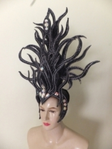Details about   Da NeeNa H105 Showgirl Vegas Darkness Witch Devil Princess Headdress 